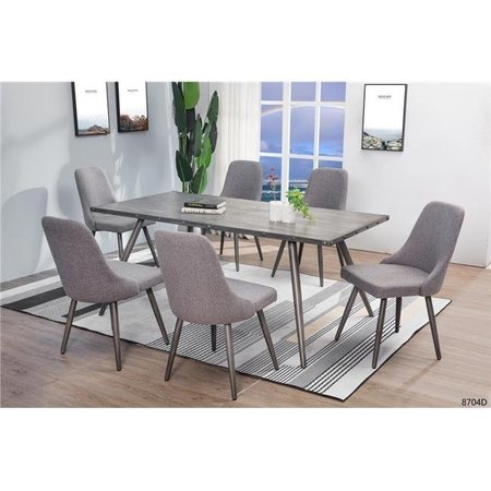 MYCO FURNITURE Myco Furniture RM200-T 36 x 72 x 30 in. Ramsey Dining Table; Gray RM200-T